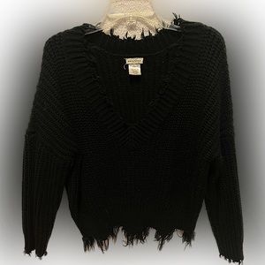 COPY - Raw Edge V Neck Sweater